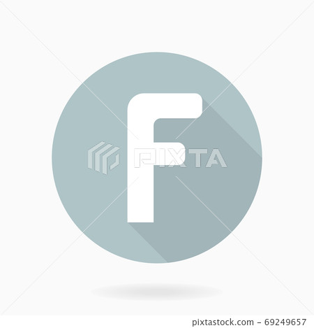 Fine Flat Icon With Letter F - Stock Illustration [69249657] - PIXTA
