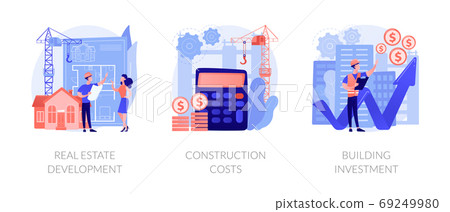 Construction project management abstract concept vector illustrations. 69249980