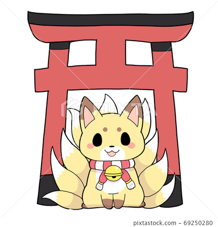 九尾狐狸和鳥居 九尾狐狸和鳥居 69250280
