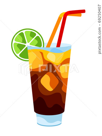 Long Island cocktail illustration. Long Island cocktail illustration. 69250407