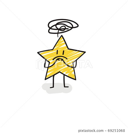 Funny star with tangle. Funny star with tangle. 69251068