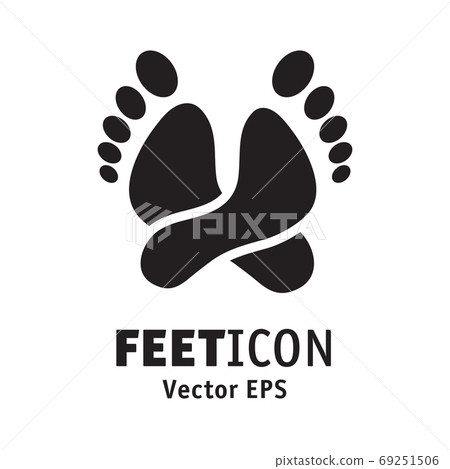 Feet icon relax logo symbol rest lie Feet icon relax logo symbol rest lie 69251506