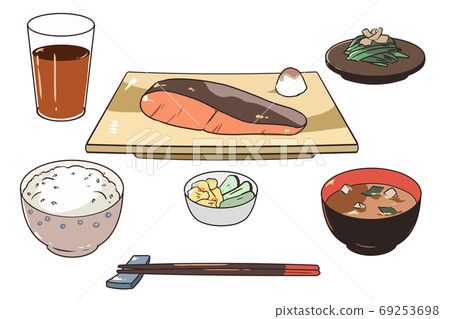 Grilled fish set meal 69253698