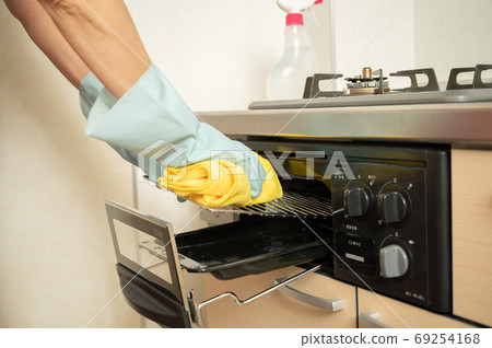 Gas stove grilled fish grill cleaning 69254168