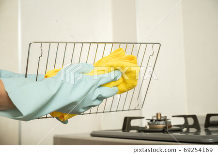Gas stove grilled fish grill cleaning 69254169