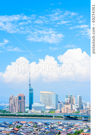 Around Fukuoka Tower and Hyakudo Summer image Aome 69254361