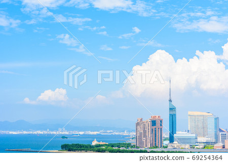 福岡塔和百戶地區的夏天形象 69254364