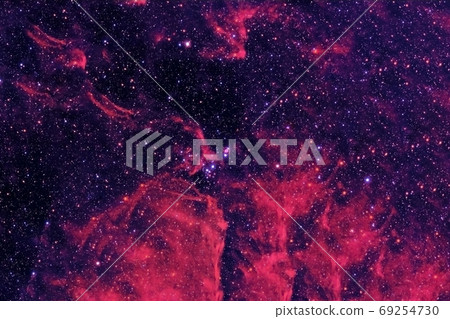 Red space nebula. Elements of this image were furnished by NASA. 69254730