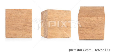 Wood cube Isolated on white background, Brown cubic wood, with Clipping path. Wood cube Isolated on white background, Brown cubic wood, with Clipping path. 69255144