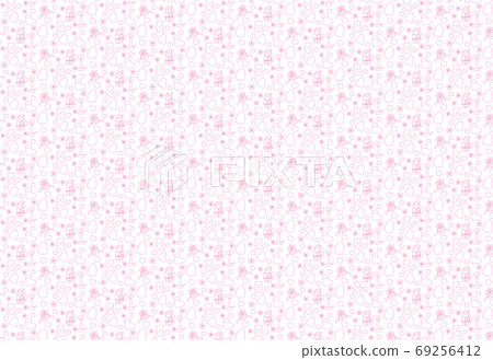 Background material Christmas pink line drawing Background material Christmas pink line drawing 69256412