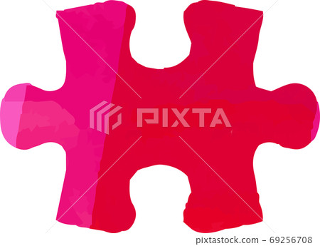Jigsaw puzzle piece toy watercolor style texture ornament 69256708