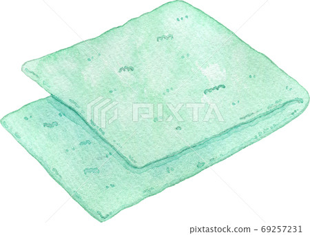 Watercolor illustration of a towel (1 piece) Watercolor illustration of a towel (1 piece) 69257231