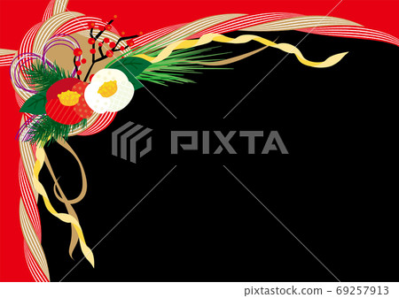 New Year's card background illustration material New Year's card background illustration material 69257913