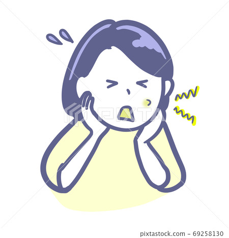 患有皮膚問題的女性的兩種顏色 69258130