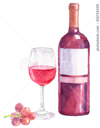 watercolour wine