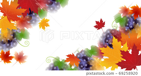  Autumn leaves maple autumn background 69258920