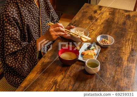 Japanese rice and and Natto Japanese rice and and Natto 69259331