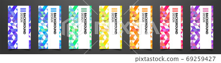 Triangle abstract background design, shape pattern design, card design template 69259427