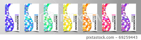 Triangle abstract background design, shape pattern design, card design template 69259443