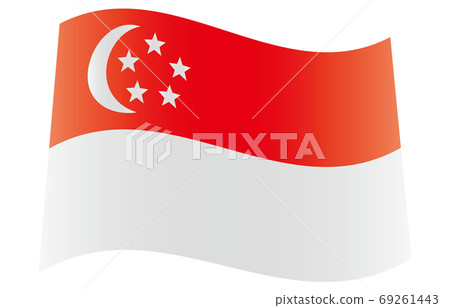 New World Flag 2:3Ver gradation waveform Singapore New World Flag 2:3Ver gradation waveform Singapore 69261443
