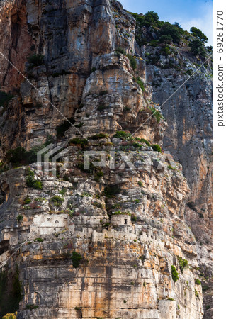 rock landscape with a couple of trees rock landscape with a couple of trees 69261770