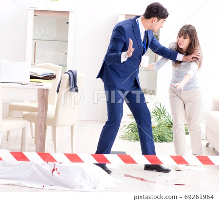 Victim wife at the scene on murder 69261964