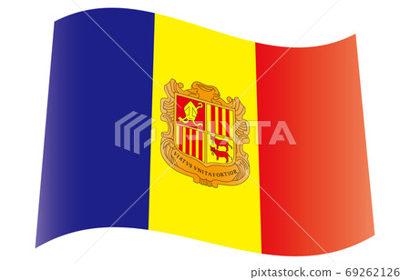 New World Flag 2:3Ver gradation waveform Andorra New World Flag 2:3Ver gradation waveform Andorra 69262126