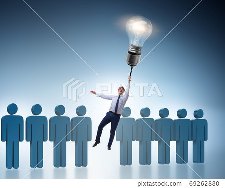 The businessman in career promotion concept The businessman in career promotion concept 69262880