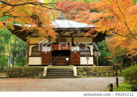京都竹武寺地藏院地藏堂和秋天的落葉 京都竹武寺地藏院地藏堂和秋天的落葉 69263212