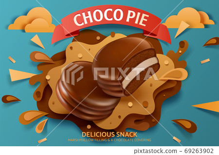 Choco pie ad template Choco pie ad template 69263902