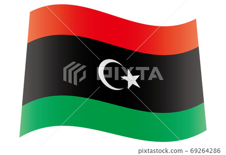 New World Flag 2:3Ver gradation waveform Libya New World Flag 2:3Ver gradation waveform Libya 69264286