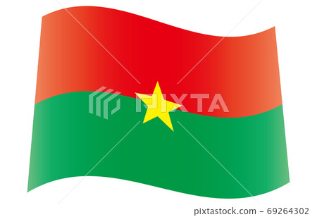 New World Flag 2:3Ver gradation waveform Burkina Faso 69264302