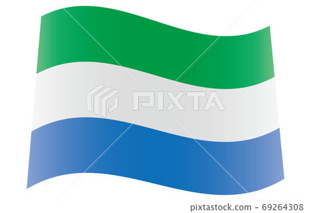 New World Flag 2:3Ver gradation waveform Sierra Leone 69264308