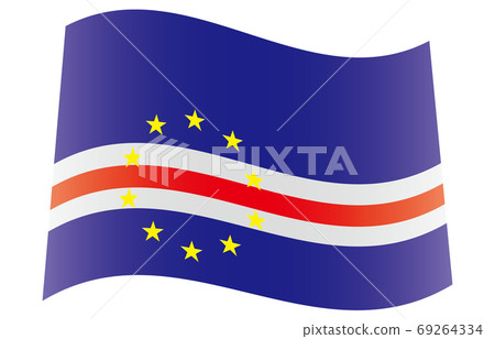 New World Flag 2:3Ver gradation waveform Cape Verde 69264334