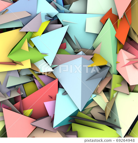 3d abstract fragmented pattern in rainbow color backdrop 3d abstract fragmented pattern in rainbow color backdrop 69264948