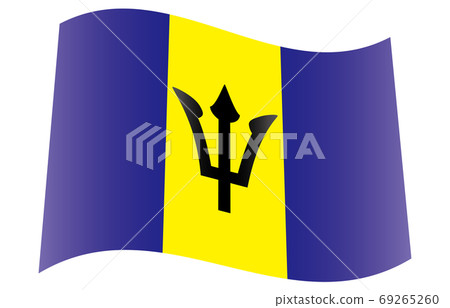 New World Flag 2:3Ver gradation waveform Barbados New World Flag 2:3Ver gradation waveform Barbados 69265260