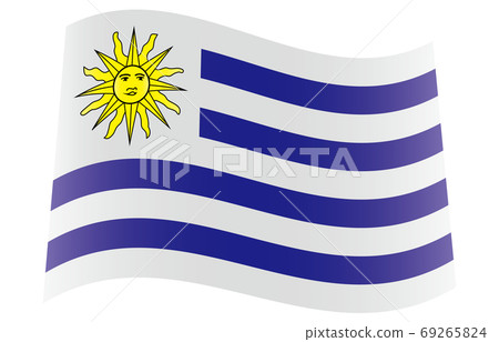 New World Flag 2:3Ver gradation waveform Uruguay New World Flag 2:3Ver gradation waveform Uruguay 69265824