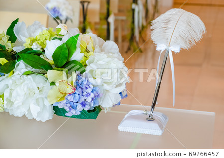 Chapel Altar Feather Pen Marriage Certificate Sign 69266457