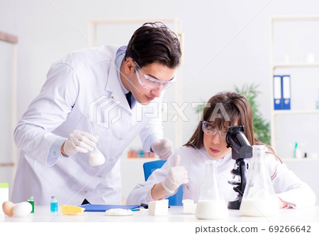 Two lab doctor testing food products 69266642