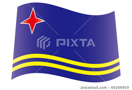New World Flag 2:3Ver gradation waveform Aruba New World Flag 2:3Ver gradation waveform Aruba 69266959