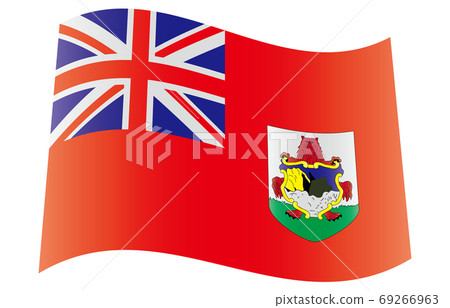New World Flag 2:3Ver gradation waveform Bermuda Islands 69266963