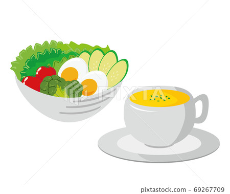 Vector illustration of vegetable salad set Vector illustration of vegetable salad set 69267709