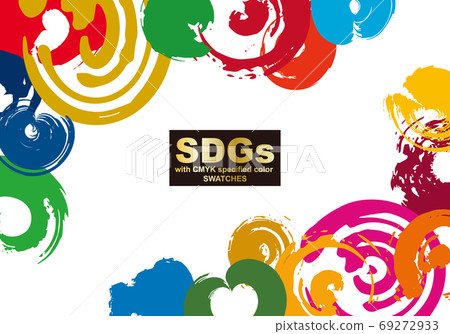 SDGs color abstract frame SDGs color abstract frame 69272933