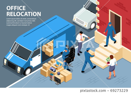 Office Relocation Loading Composition Office Relocation Loading Composition 69273229