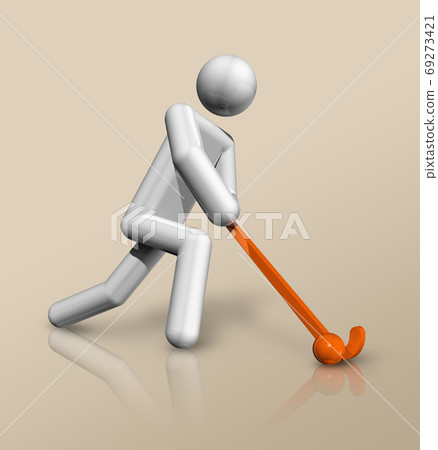 Hockey 3D icon, Olympic sports Hockey 3D icon, Olympic sports 69273421