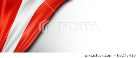 peruvian flag isolated on white banner 69273430