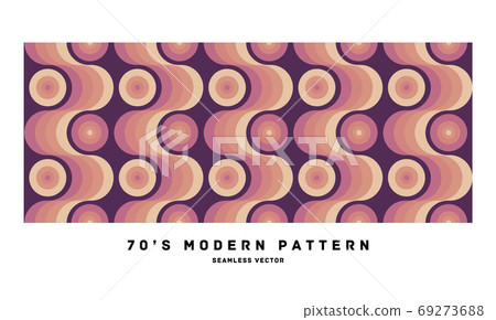 70s retro modern seamless pattern material vector illustration 69273688