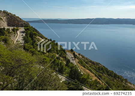 Beggining of Riviera Makarska in Dalmatia, Croatia 69274235