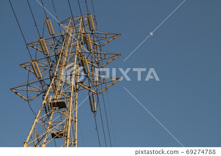 Steel tower of high voltage transmission line Steel tower of high voltage transmission line 69274788