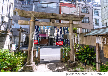 中央區日本橋人形町，日本橋七福神的末廣神社（Bisamonten）等景色 69279634